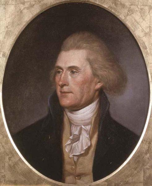 Charles Willson Peale Portrait of Thomas Jefferson